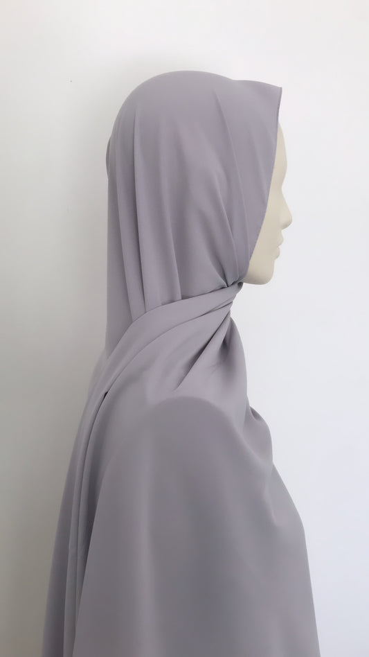 Hijab Soie de Médine Gris clair