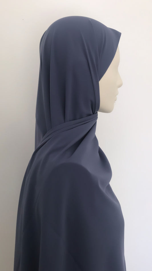 Hijab Soie de Médine Bleu anthracite